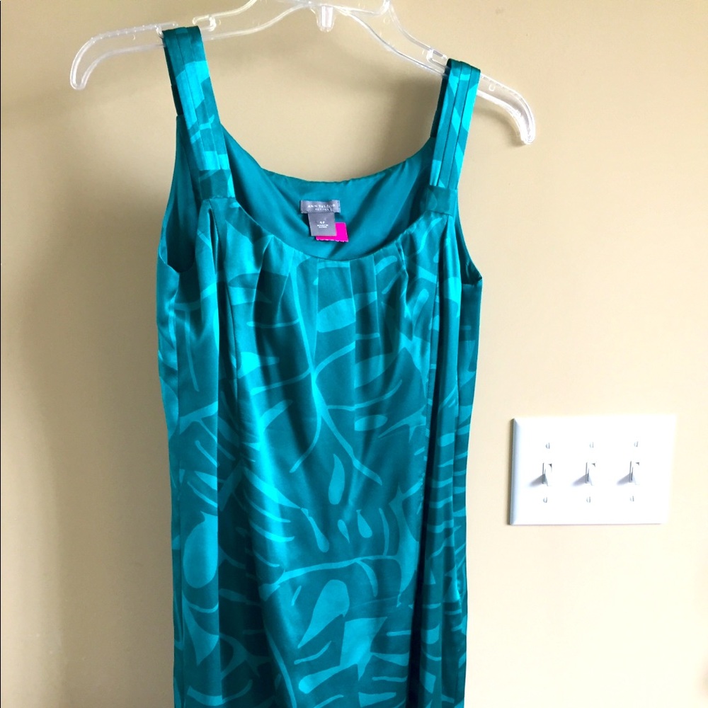 Ann Taylor satin midi dress